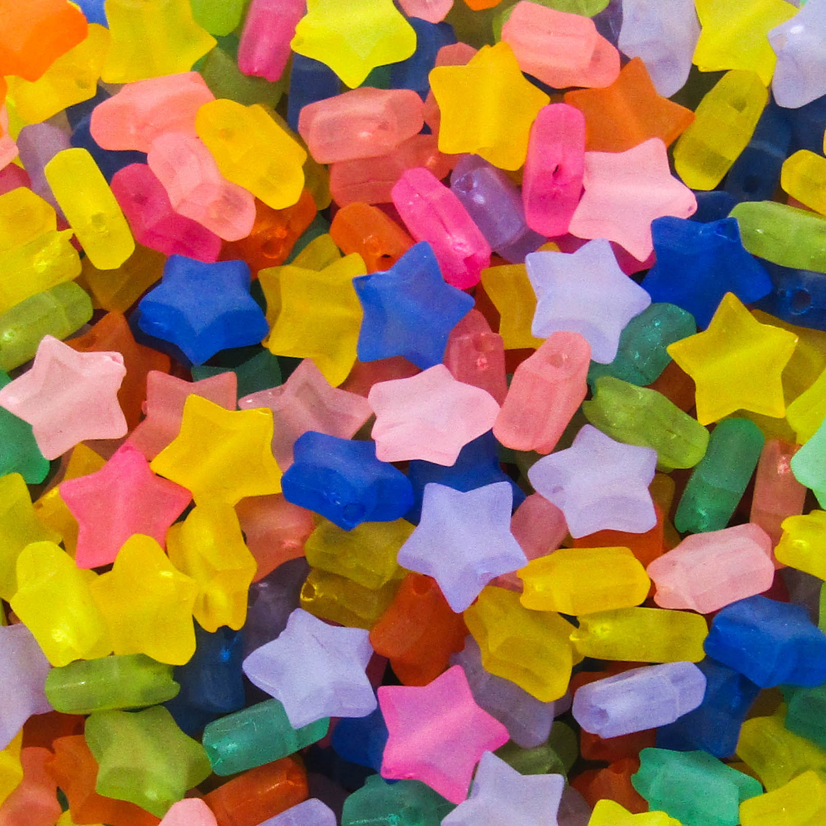 ENTREMEIO ESTRELA TRANSLUCIDO FOSCO 10MM EM PLASTICO COM 500G