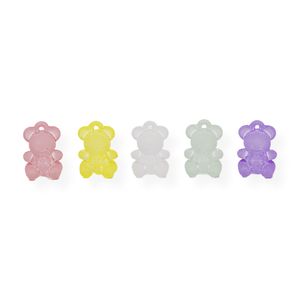 PINGENTE URSO TRANSLUCIDO FOSCO 12X21MM EM ACRILICO COM 500GR