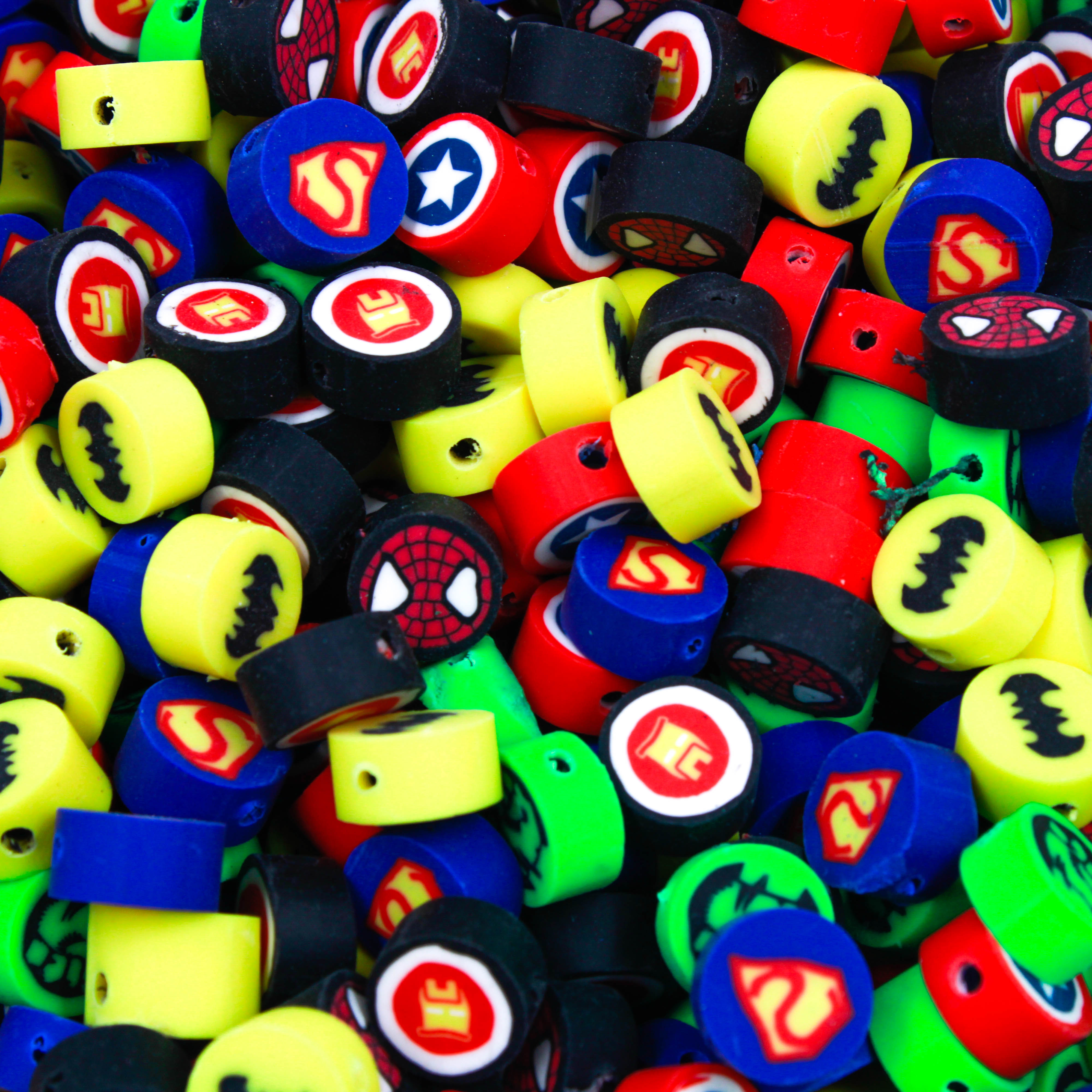 ENTREMEIO FIMO HERÓIS 10MM EM PVC COM 500 PEÇAS