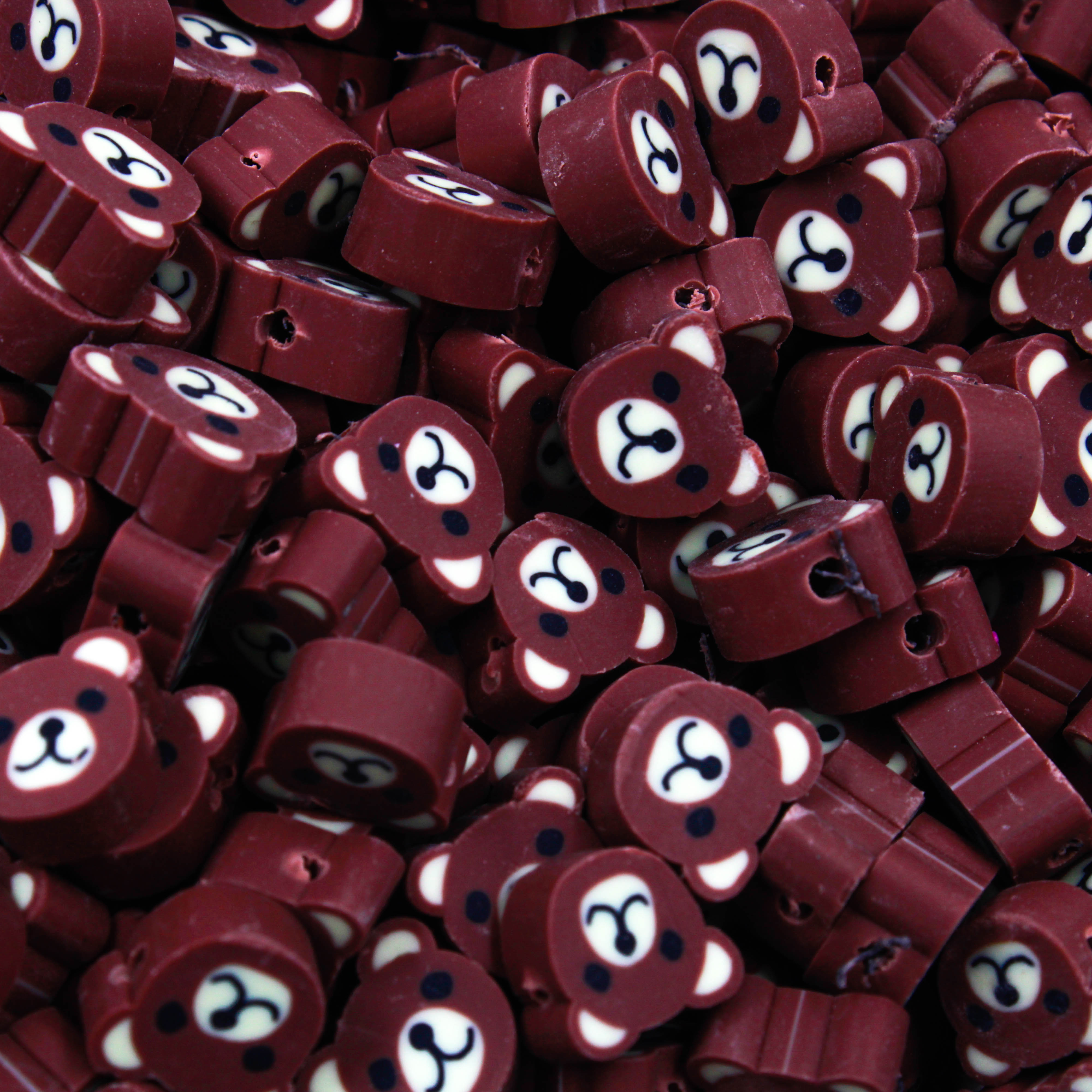 ENTREMEIO FIMO URSO 10MM EM PVC COM 500 PEÇAS