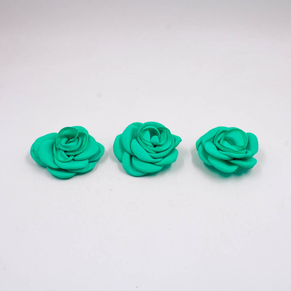 APLIQUE-ROSA-60MM-EM-POLIESTER-COM-20-PECAS---VERDE