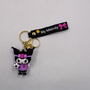 CHAVEIRO COM ALÇA KUROMI HELLO KITTY EM PVC UNIDADE