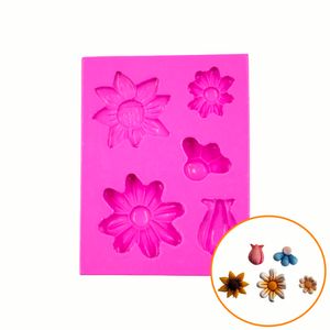 MOLDE DE SILICONE FLORES DIVERSAS PARA BISCUIT POLYCOL