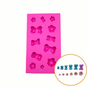 MOLDE DE SILICONE KIT LAÇOS E FLORES PARA BISCUIT POLYCOL