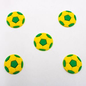 APLIQUE BOLA DE FUTEBOL 25MM EMBORRACHADO COM 50 PEÇAS