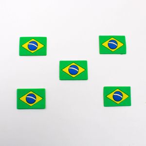 APLIQUE BANDEIRA DO BRASIL 28X19MM EMBORRACHADO COM 50 PEÇAS