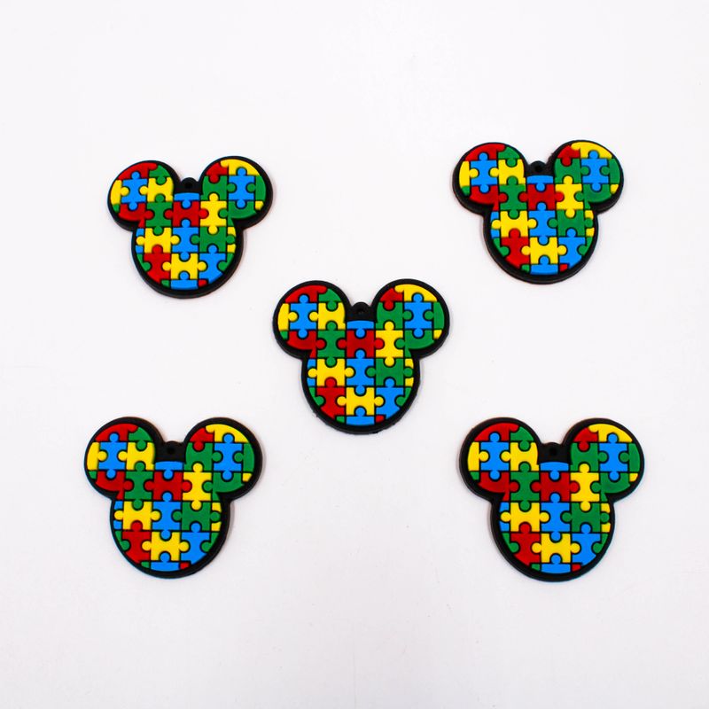 PINGENTE-MICKEY-AUTISMO-37X43MM-EMBORRACHADO-COM-50-PECAS---103---COLORIDO-103