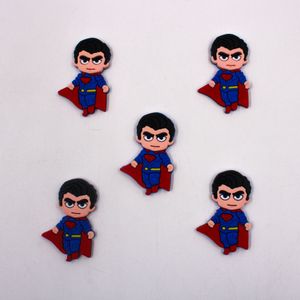 APLIQUE HEROI SUPERMAN 45X28MM EMBORRACHADO COM 50 PEÇAS