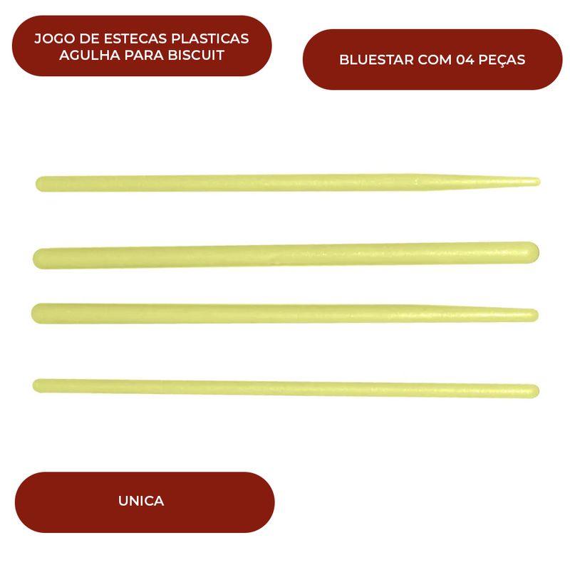 JOGO-DE-ESTECAS-PLASTICAS-AGULHA-PARA-BISCUIT-BLUESTAR-COM-04-PECAS---UNICA