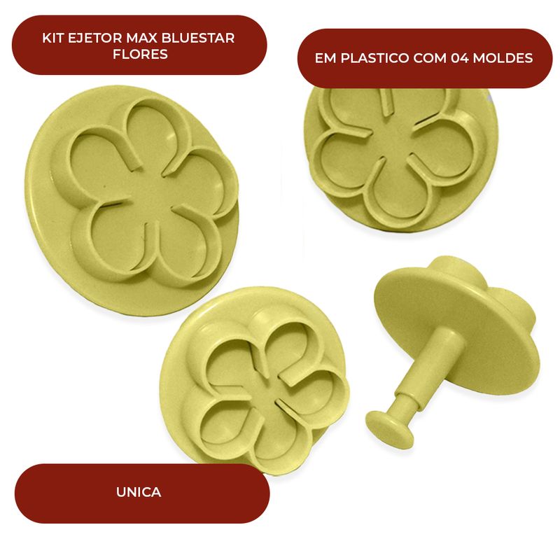 KIT-EJETOR-MAX-BLUESTAR-FLORES-EM-PLASTICO-COM-04-MOLDES---UNICA