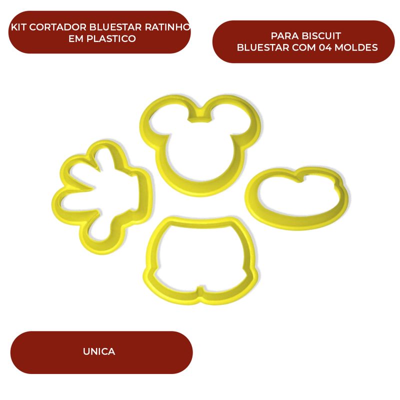 KIT-CORTADOR-BLUESTAR-MICKEY-EM-PLASTICO-COM-04-PECAS---UNICA