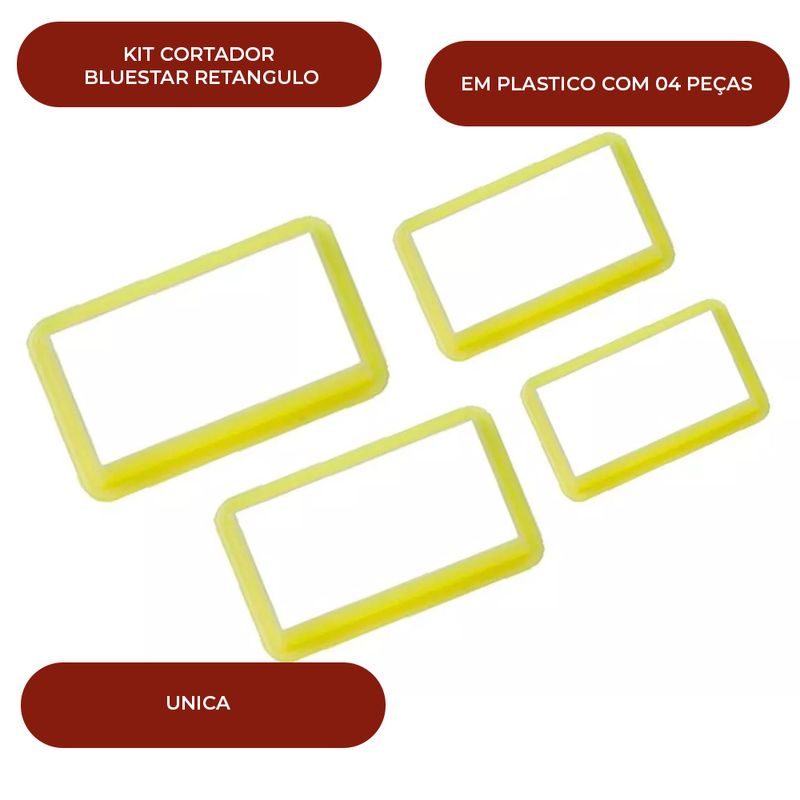 KIT-CORTADOR-BLUESTAR-RETANGULO-EM-PLASTICO-COM-04-PECAS---UNICA