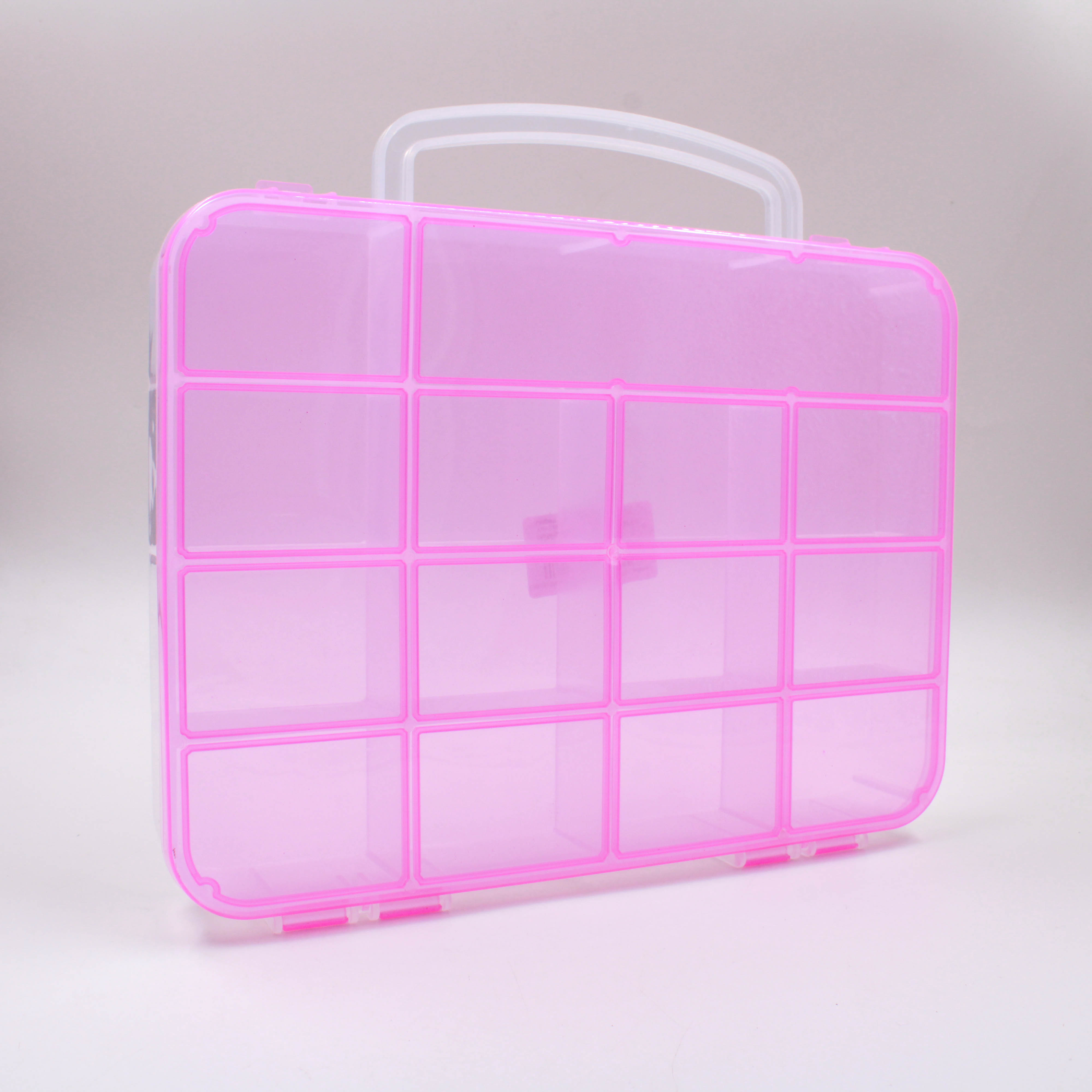 MALETA-ORGANIZADORA-TRANSPARENTE-18X25CM-COM-14-DIVISORIAS---213---ROSA-Z13