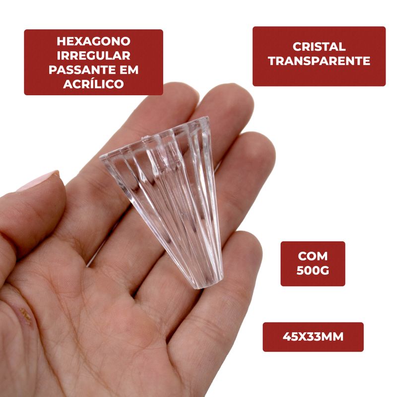 HEXAGONO-IRREGULAR-PASSANTE-45X33MM-EM-ACRILICO-COM-500G---001---CRISTAL-TRANSPARENTE-001