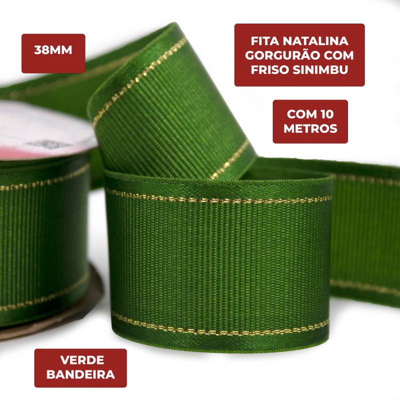 FITA-NATALINA-GORGURAO-COM-FRISO-SINIMBU-1923-38MM-EM-POLIESTER-COM-10-METROS---VERDE-BANDEIRA