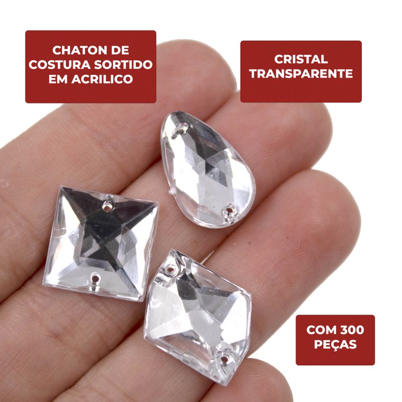 CHATON-DE-COSTURA-SORTIDO-EM-ACRILICO-COM-300-PECAS---CRISTAL-TRANSPARENTE