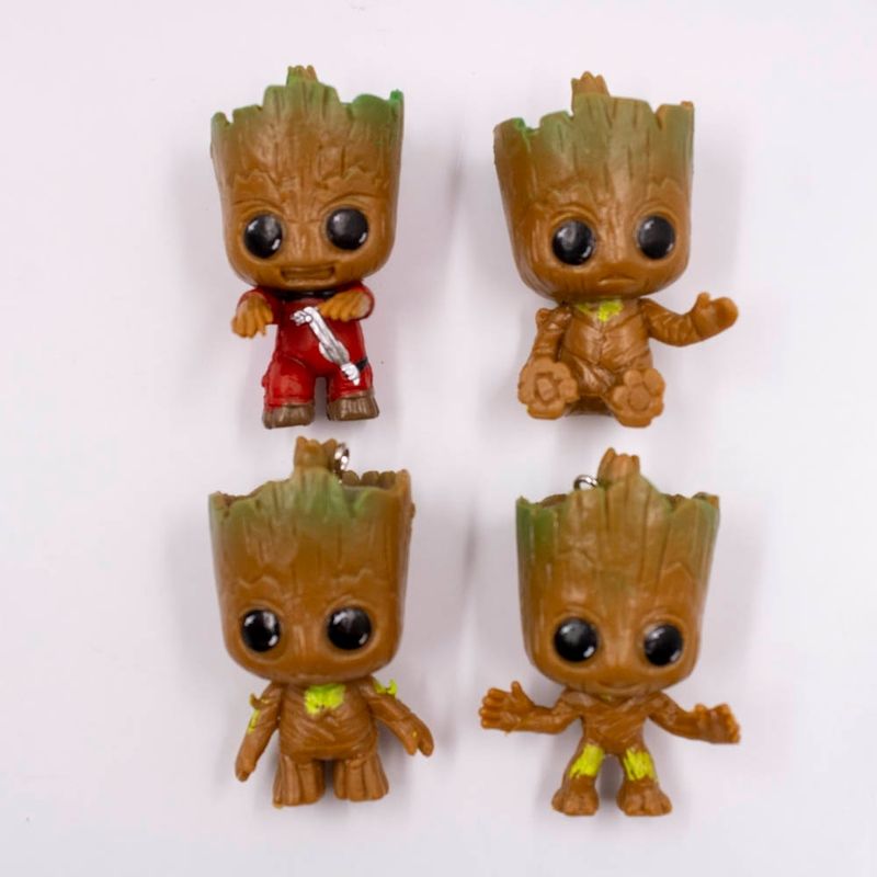 PINGENTE-GROOT-GUARDIOES-DAS-GALAXIAS-50MM-EM-RESINA-COM-12-PECAS---103---COLORIDO