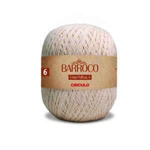 BARBANTE BARROCO NATURAL N6 4/6 OURO 759M EM ALGODÃO 700G