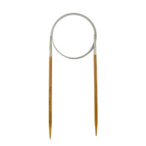 AGULHA CIRCULAR 80CM EM BAMBU E AÇO COM 4.5MM CIRCULO