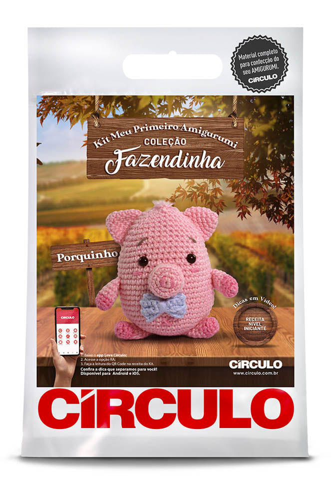 KIT-AMIGURUMI-CIRCULO-FAZENDINHA---COR-04----PORQUINHO