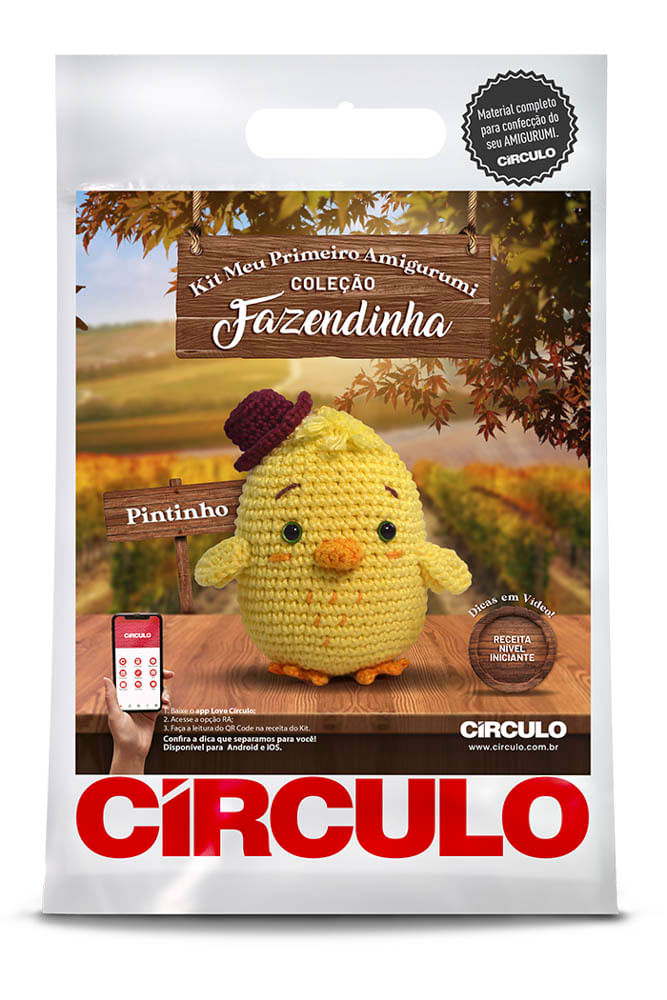 KIT-AMIGURUMI-CIRCULO-FAZENDINHA---COR-03----PINTINHO