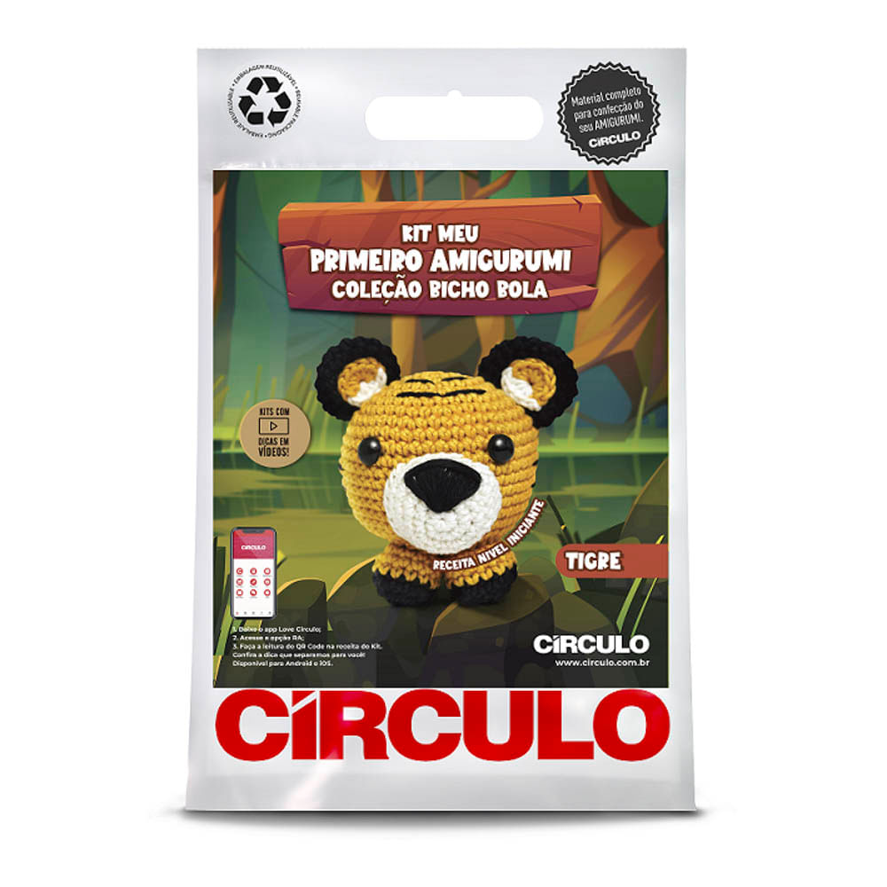 KIT-AMIGURUMI-CIRCULO-BICHOS-BOLAS---COR-11----TIGRE