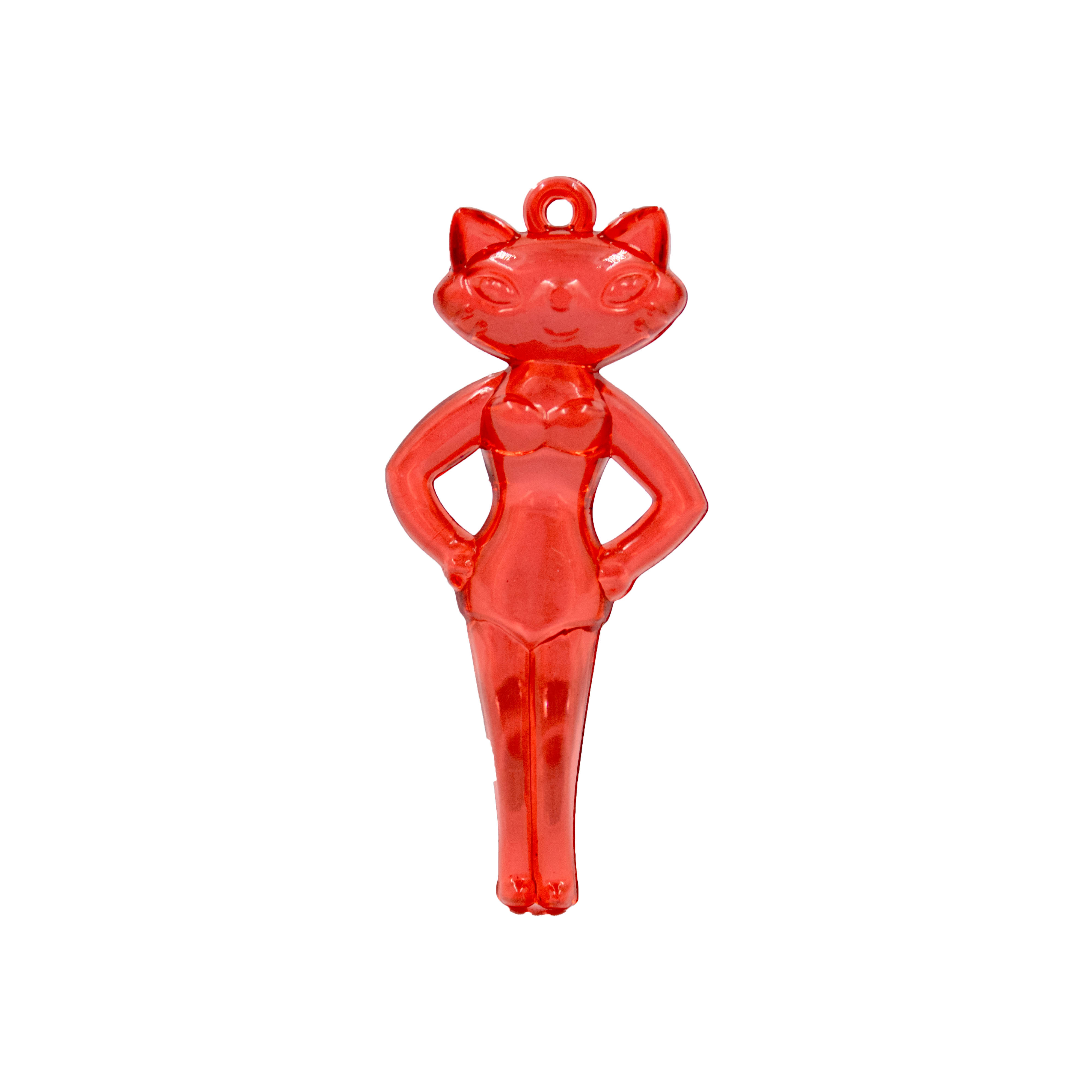 PINGENTE-MULHER-GATO-25X60MM-EM-ACRILICO-COM-500GR-012---VERMELHO-12