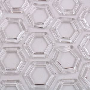 PINGENTE HEXAGONAL 03X30MM EM ACRILICO COM 500GR