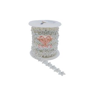 Aljofre Flor Com Strass 14Mm Em Abs Com 9 Metros