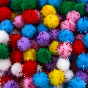 POMPOM BOLINHA COM LUREX 10MM EM POLIESTER COM 2000 PEÇAS