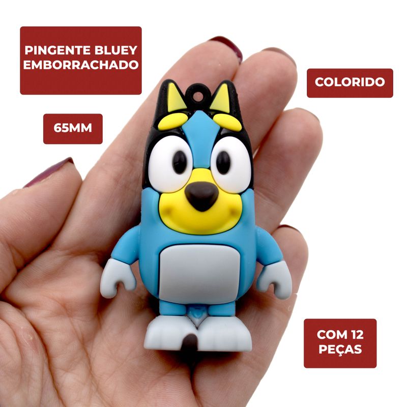 PINGENTE-BLUEY-65MM-EMBORRACHADO-COM-12-PECAS---103---COLORIDO