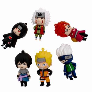 PINGENTE PERSONAGENS NARUTO 70MM EMBORRACHADO COM 06 PEÇAS