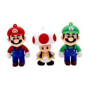 PINGENTE SUPER MARIO 70MM EMBORRACHADO COM 02 PEÇAS