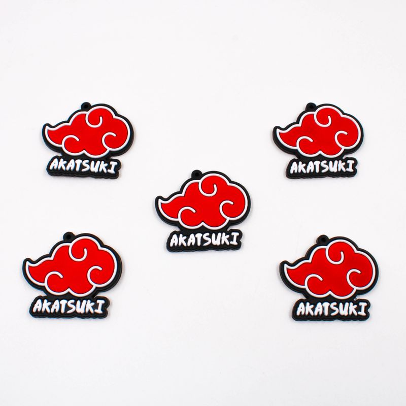 PINGENTE-AKATSUKI-51X44MM-EMBORRACHADO-COM-50-PECAS---VERMELHO