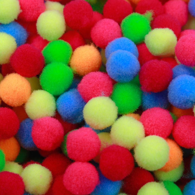 POMPOM-BOLINHA-MICROFIBRA-10MM-EM-POLIESTER-COM-2000-PECAS---528---COLORIDO-NEON