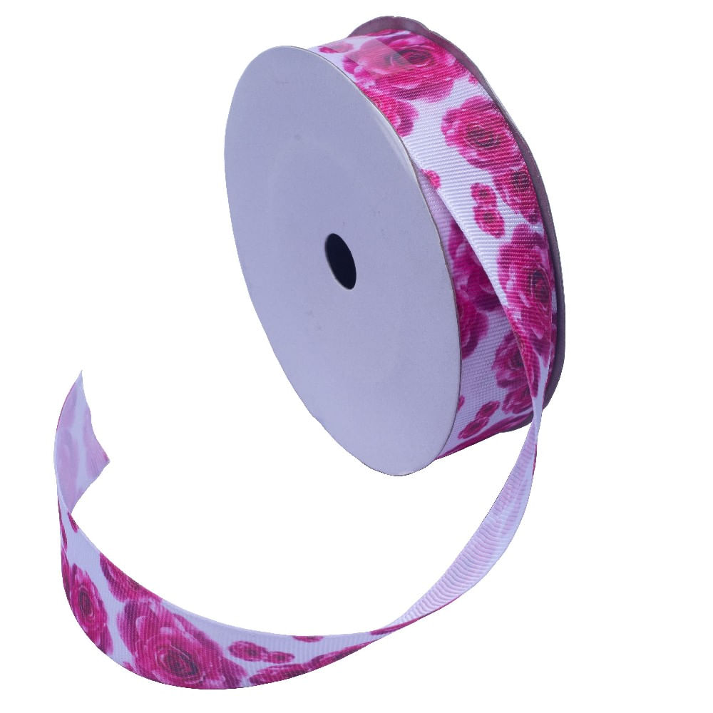 FITA-GORGURAO-ESTAMPAS-VARIADAS-25MM-COM-18-METROS-040RE---ROSA-COM-FUNDO-BRANCO