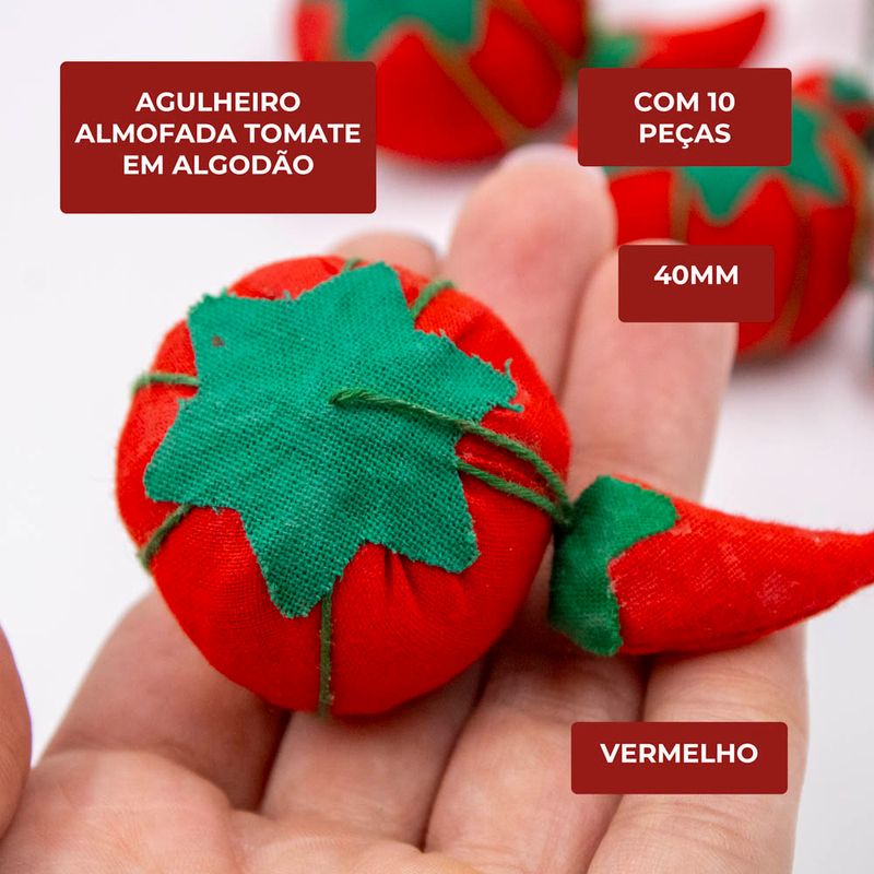 AGULHEIRO-ALMOFADA-TOMATE-40MM-EM-ALGODAO-COM-10-PECAS---201---VERMELHO