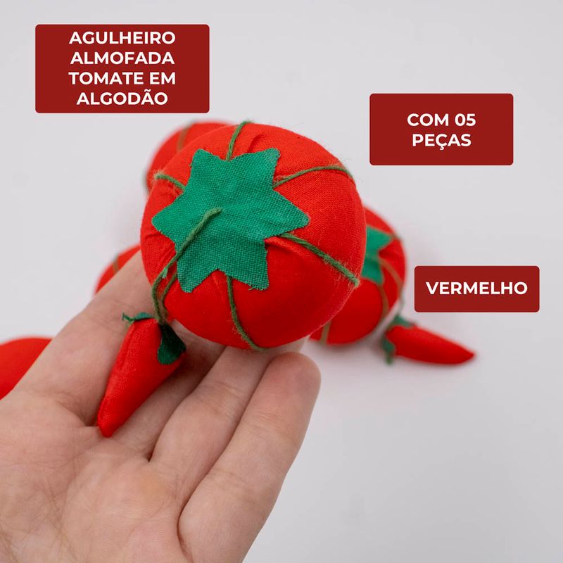 AGULHEIRO-ALMOFADA-TOMATE-47MM-EM-ALGODAO-COM-05-PECAS---201---VERMELHO