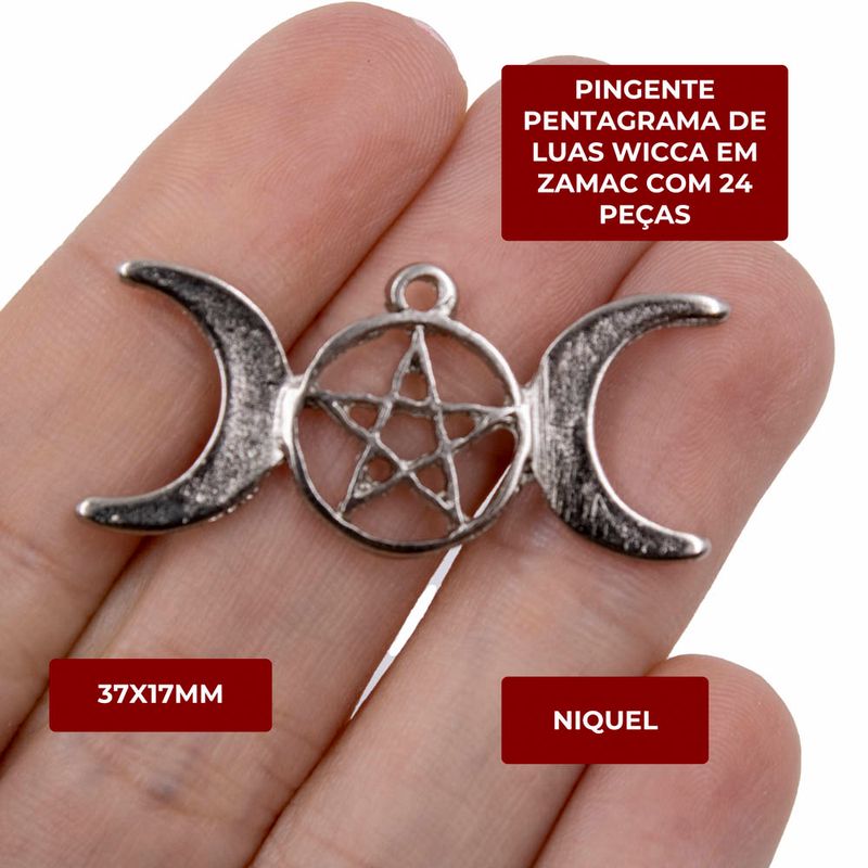 PINGENTE-PENTAGRAMA-DE-LUAS-WICCA-37X17MM-EM-ZAMAC-COM-24-PECAS---NIQUEL