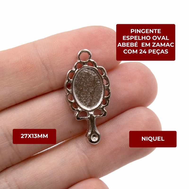 PINGENTE-ESPELHO-OVAL-ABEBE-27X13MM-EM-ZAMAC-COM-24-PECAS---NIQUEL