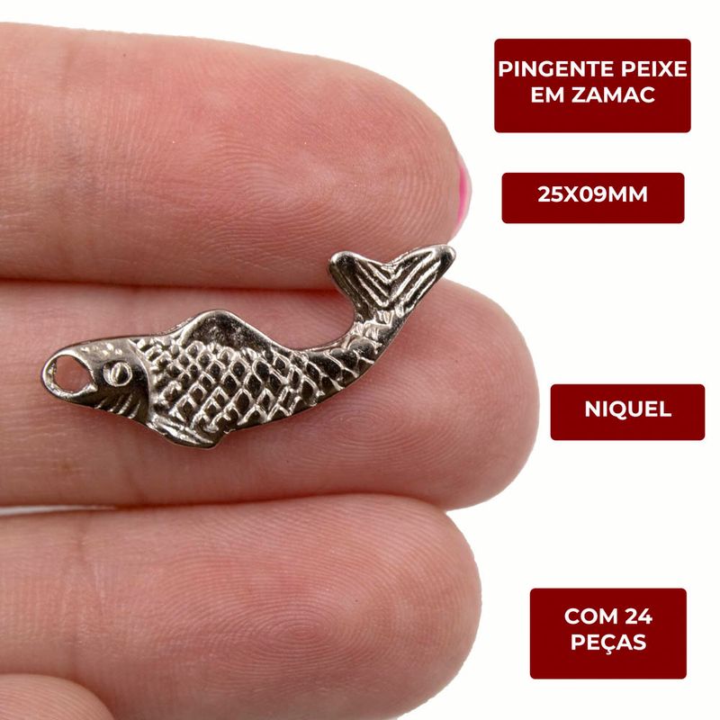 PINGENTE-PEIXE-25X09MM-EM-ZAMAC-COM-24-PECAS---NIQUEL