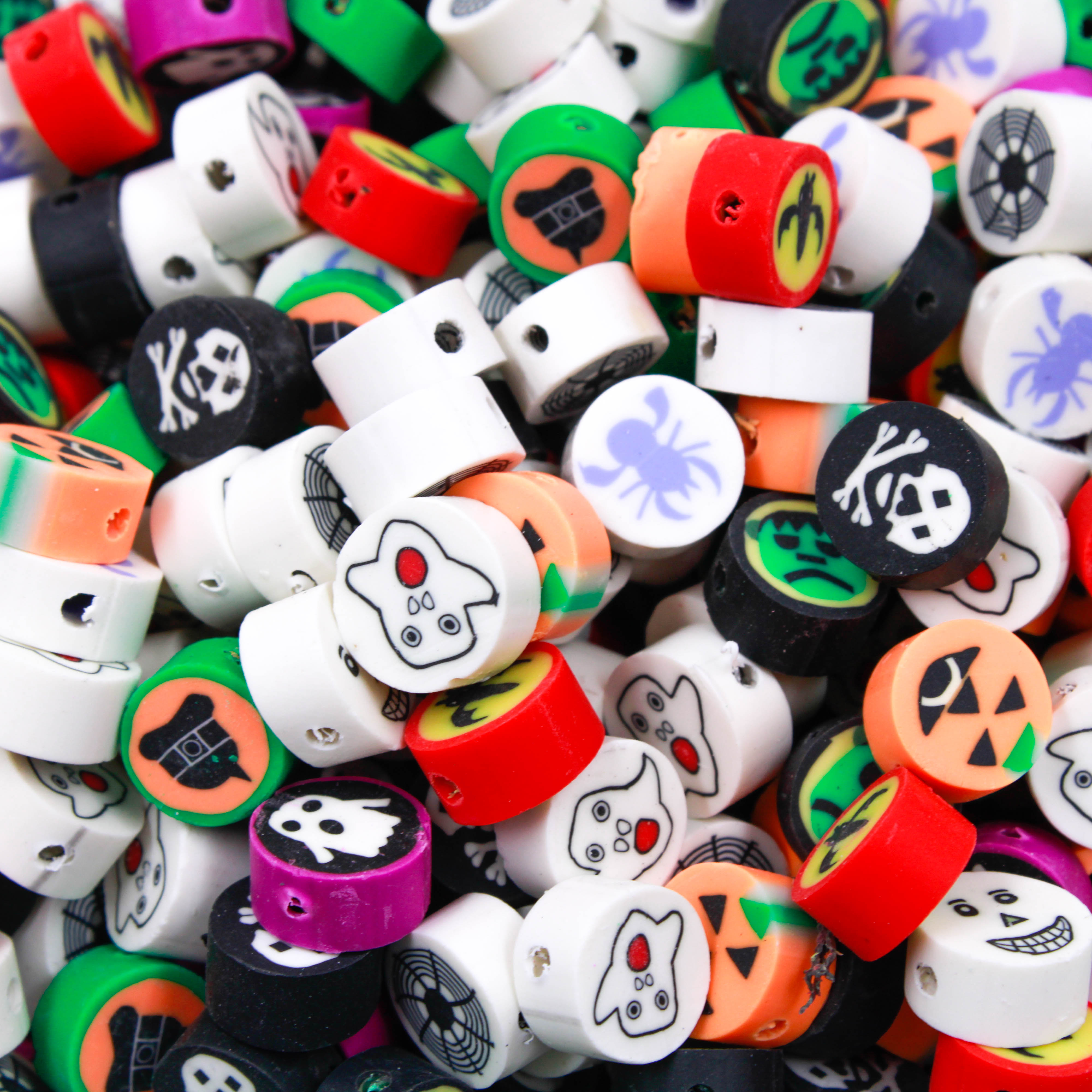 ENTREMEIO FIMO MONSTROS HALLOWEEN 10MMM EM PVC COM 500 PEÇAS