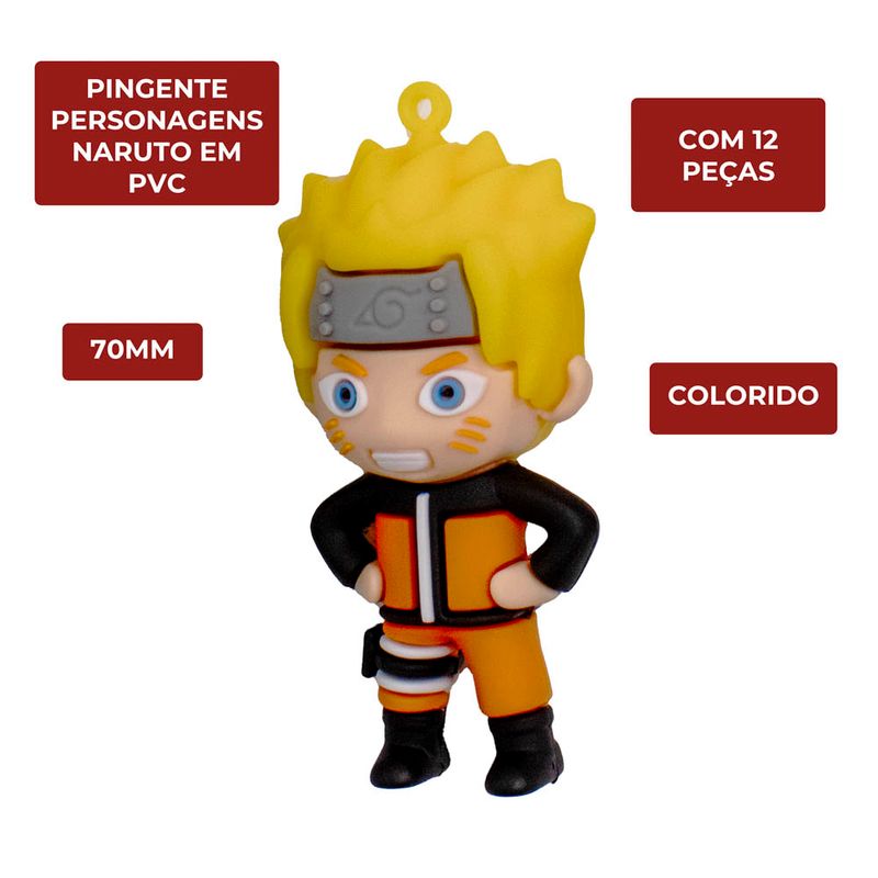 PINGENTE-PERSONAGENS-NARUTO-70MM-EMBORRACHADO-COM-12-PECAS---103---COLORIDO