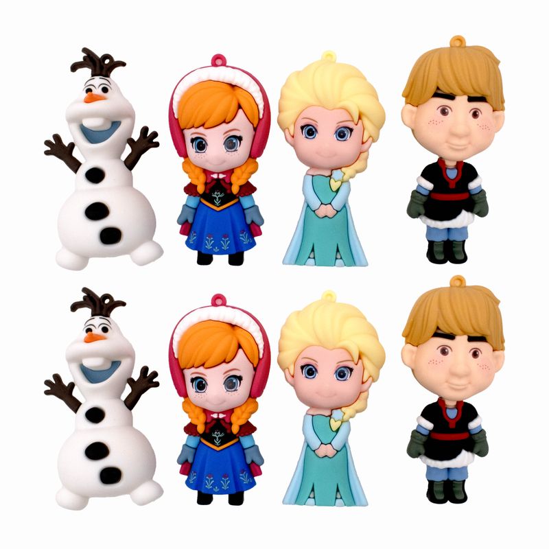 PINGENTE-PERSONAGENS-FROZEN-65MM-EMBORRACHADO-COM-12-PECAS---103---COLORIDO