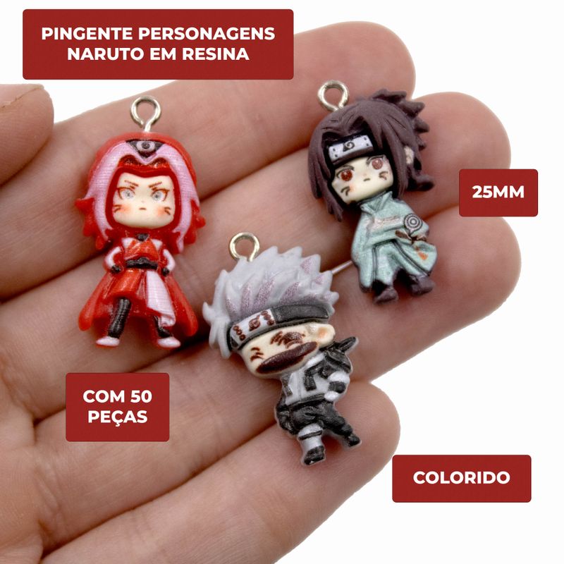 PINGENTE-PERSONAGENS-NARUTO-25MM-EM-RESINA-COM-50-PECAS---103---COLORIDO