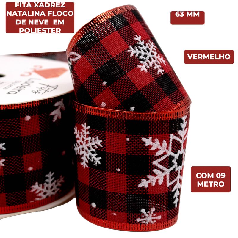 FITA-XADREZ-NATALINA-FLOCO-DE-NEVE-63MM-EM-POLIESTER-COM-09-METROS---201---VERMELHO