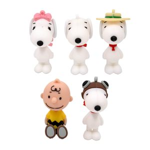 PINGENTE SNOOPY E CHARLIE BROWN 70MM EMBORRACHADO COM 10 PEÇAS