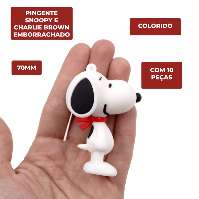 PINGENTE-SNOOPY-E-CHARLIE-BROWN-70MM-EMBORRACHADO-COM-10-PECAS---103---COLORIDO