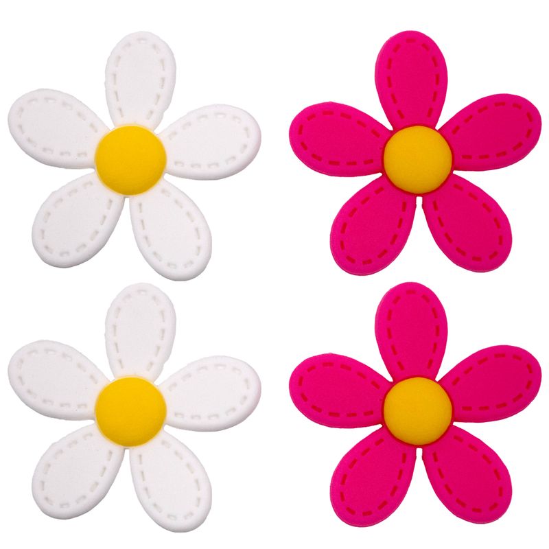 APLIQUE-FLOR-MARGARIDA-40MM-EM-EMBORRACHADO-COM-50-PECAS---269D---PINK-BRANCO