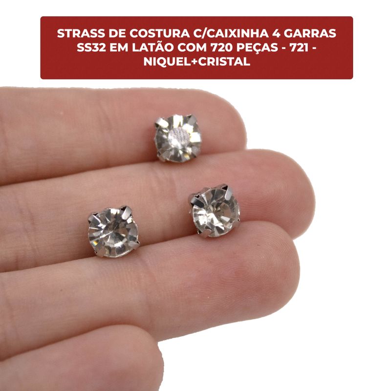 STRASS-DE-COSTURA-C-CAIXINHA-4-GARRAS-SS32-EM-LATAO-COM-720-PECAS---721---NIQUEL-CRISTAL